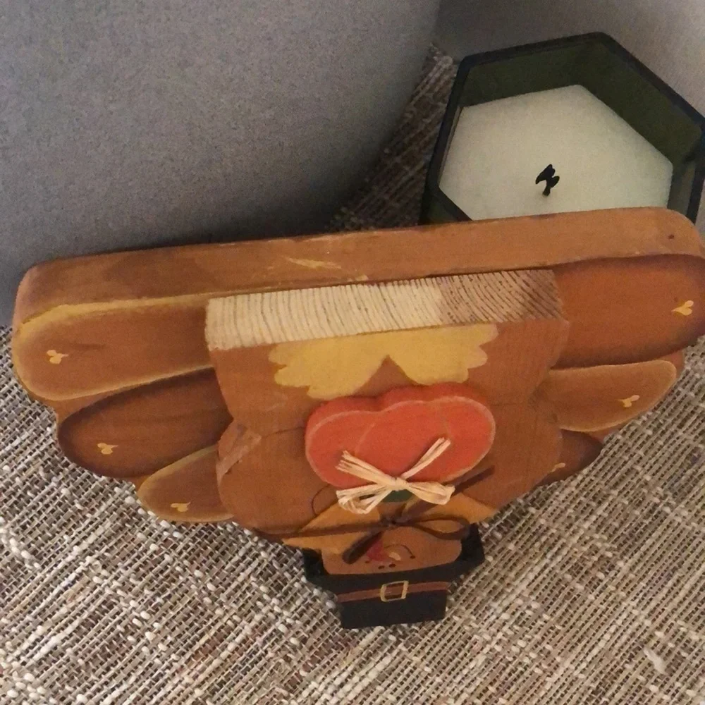 VINTAGE TABLETOP PILGRIM TURKEY WOOD DECOR - Picture 4 of 6